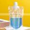 Reusable Clear  Flask Bags Travel Beverage Alcohol Liquid Liquor Packaging Cruise Sneak Drink plastic Spout Pouch 100ml