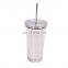 Factory Supply Personalized Glitter Stainless Steel Tumbler with Straw