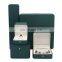 Custom Logo High Quality PU Leather Dark Green Ring Box Jewelry Box