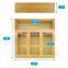 Bamboo Ziplock Bag Storage Organizer for Drawer Laser Printing Ziplock Food Sandwich Storage Bag Organizer Holder