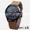 Promotion New Arrival Brown Leather Wristwatches Watches Man Big Size Sports Casual Watch