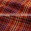 100% cotton yarn dyed check design plain tartan fabric for women garment