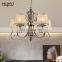 HUAYI European Style Modern Indoor Restaurant Metal Silver Hotel Room Decorative Chandelier Light