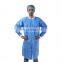 White Spunbond Polypropylene Disposable Lab coat With Snap Front Closure