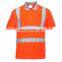 Best Selling Safety Orange Polo Shirt With Reflective Strips And Logo Workwear Hi Vis Shirts