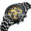 NIBOSI 2020 New Hollow Fashion Large Dial Men's Watch Multifunction Calendar Sports Watch Waterproof Quartz Watch