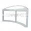 balcony oval track design aluminum round glass window