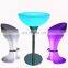 glowing cocktail event party wedding led bar tables and chairs hot sale high bar table and chairs