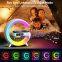 Music Fast Wireless Charging LED Atmosphere Wake Up Light Bluetooth G type speaker with Alarm Clock