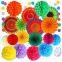 Wholesale Colorful Paper Fan Pennant Garland String Banner Hanging Swirl Party Decorations Set with Paper Fan