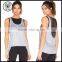 Womens Clothing 2016 Spring Latest Women Muscle Tee with Mesh Trim