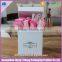 Fresh flower packaging custom luxury white cardboard square rose hat box,flower hat box