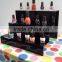 ACRYLIC DISPLAY STAND STEP 3 LEVEL BLACK 1/8 DURABLE ACRYLIC