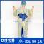 Protective Open Back Ultrasonic Seam Thumb up Disposable Latex Free Isolation Gown