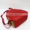 The new red embossed leather casual backpack, Wemen handbags