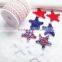 5/8 Blue /red/ White Star Fold Over Elastic, FOE Headband Elastic for Making Diy Hair Ties, Fold Over Elastic by the Yard