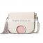 2016 spring and summer fashion crocodile pattern small square package fringed shoulder bag