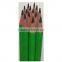 Black Lead Bright Green Fluorescent paint HB Plastic Pencil with Eraser
