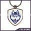 Promotional low price custom picture printing silver/gold key chain rings