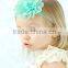 New Arrival Girls Handmade Knit Headband Flower Beauty Hair Band