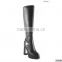 OLZS7 Whatsapp0086 137 3061 8782 OEM service zipper up buckle decorated round toe fashion patent pu knee high boots for women