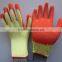 Orange Latex Coated Yellow Cotton Glove from Shandong province