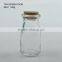 Kinds of Household Glass Clear Glass Milk Bottles With Wood Lid