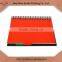 2015 newest original design custom cheap Spiral School Notebook with transparency plastic divided paper