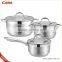 customized stainless steel cookware set cooking pot