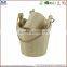 natural wholesale wooden ice barrel bucket wooden planter