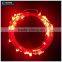 DC3V-12V red color thin wire led string lights silver wire string led