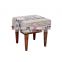 Natural Furnish Wooden Upholstery Footstool
