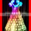 RGB color change light up princess dress,programmable battery led wedding dress,led lights prom dress
