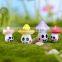 Polyresin cute mushroom figurines for garden decorations