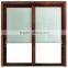 Power coating aluminum frame 5mm thickness tempered glass sliding door