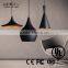 Free sample CE/UL listed Modern Unique black/white pendant lamp chandelier lighting