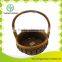 Eco-friendly wholesale rattan brown sundries basket with handle