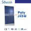 CHINA TOP 10 manufacture Poly 245w ,poly 250w solar panel for solar system with TUV/CE/PID/CHUBB INSURANCE