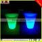 rechargeable LED illuminated plastic ice bucket for champagne