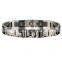 Noproble P044 FDA silver tourmaline germanium stainless steel bio ceramic fashion health charm bracelet
