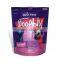 stand up dog food packaging bag with zipper and clear window