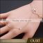 OUXI korean style 18k gold plated zircon ring and thin chain bracelet 30362