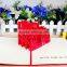red color Notre Dame de Paris 3d handmade pop up business cards