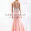 Graceful See Through Back Mermaid Evening Gown Fancy Dress Costume Pink Lady