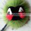 Factory Cute Style High Quality Real Fox Fur Monster Doll Keychain Charm for bag