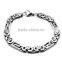 Cheap mens High Polishing Wide Necklace Stainless Steel Silver Link Chain Bracelet Jewelry Set