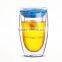 Drinkware Type Heat Resistant Double wall Borosilicate Glass Cup With Filter And Glass Lid Stockage.