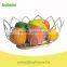 Artificial Flowers Stainless Steel Fruit Basket Stand