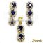 Blue Sapphire Pendant Sets, Diamond pendant Sets, Natural sapphire Jewelry
