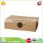  China factory custom flip lid kraft cardboard gift box with metal lock